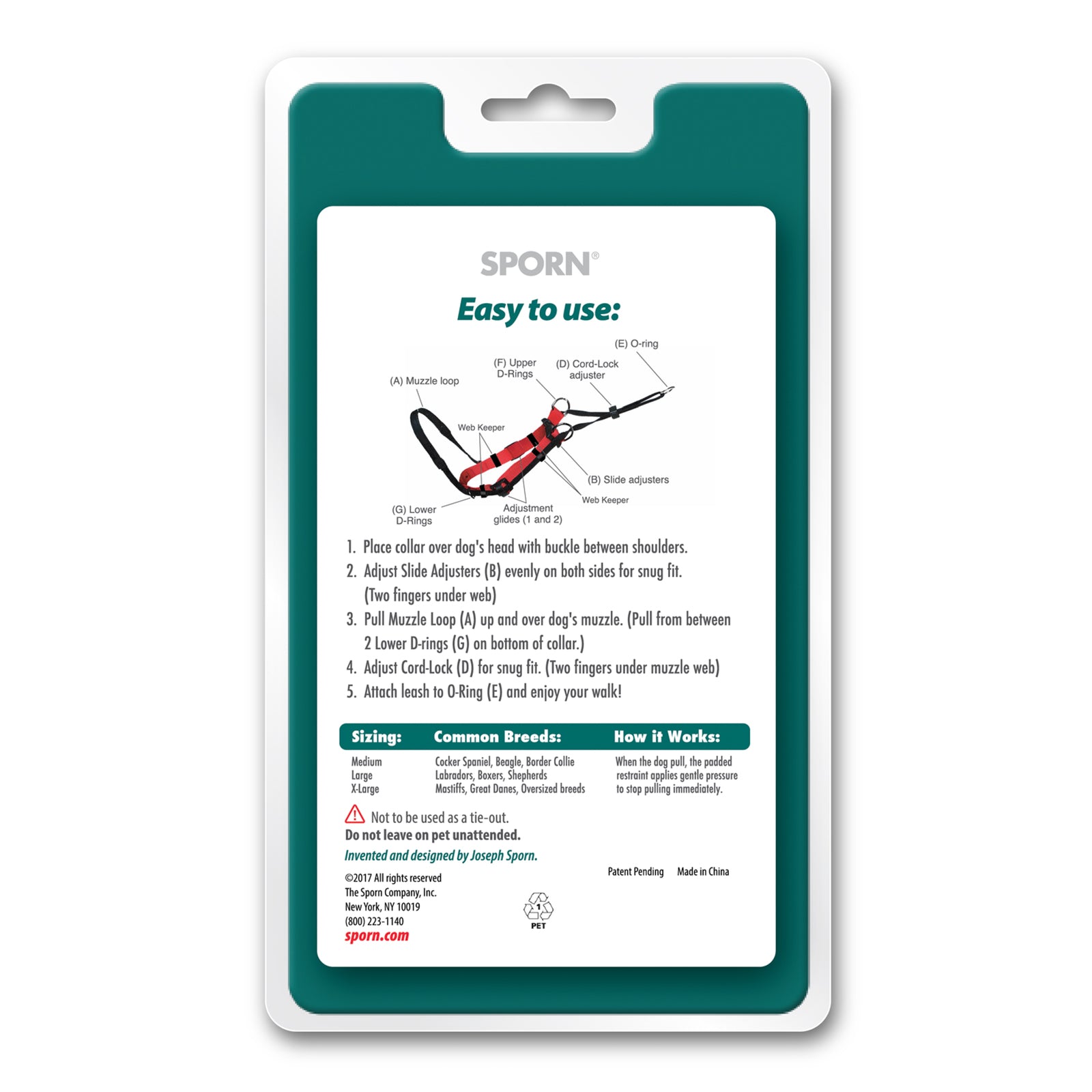 SPORN HEAD HALTER BLK MD