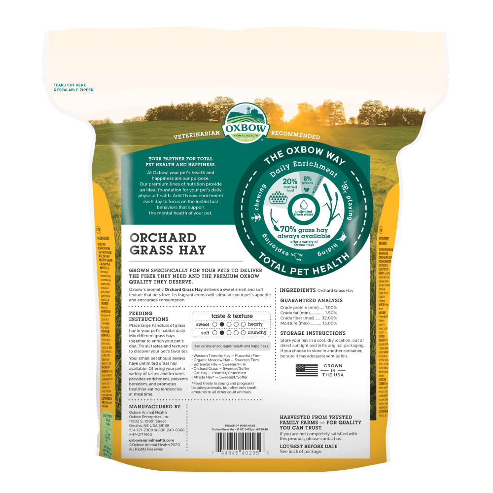 OXBOW ORCHARD GRASS HAY 425G