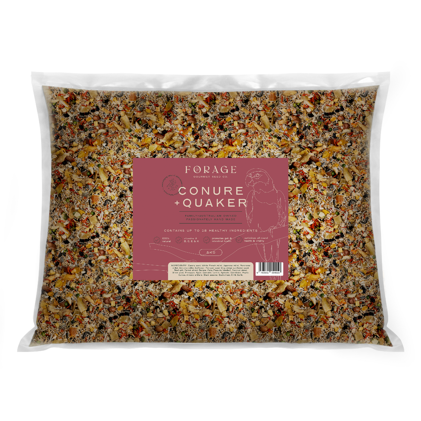 FORAGE CONURE & QUAKER 5KG