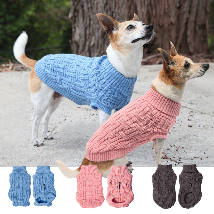 PET ONE DOG COAT KOMFYKNIT JUMPER ICELANDIC PINK 20CM
