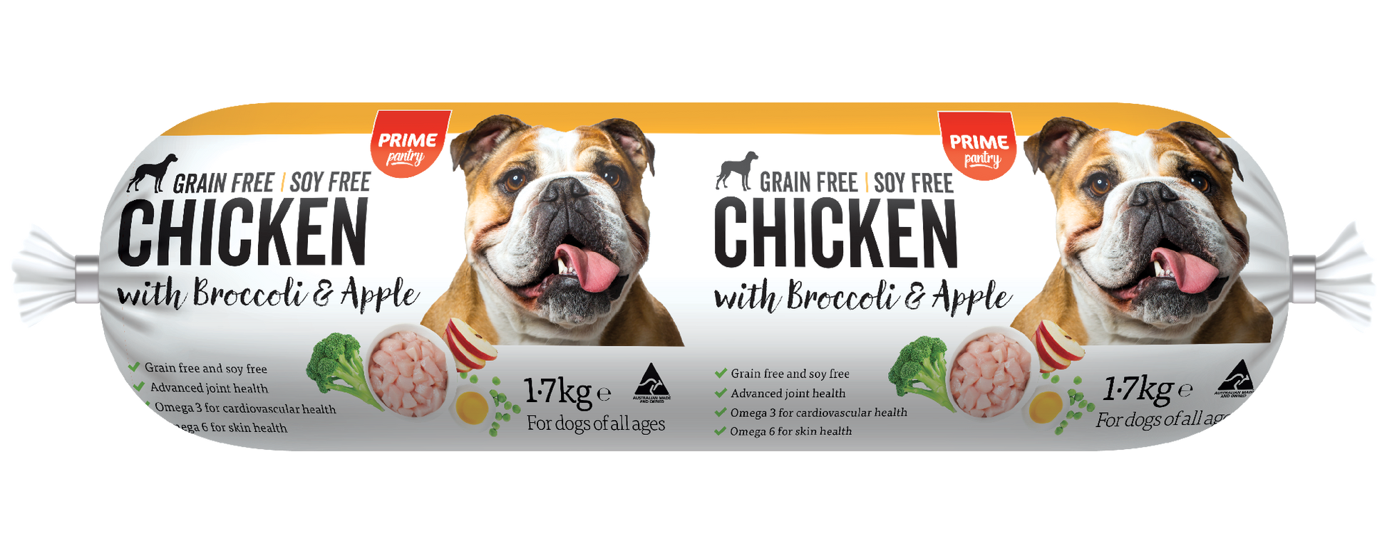 PRIME100 CHICKEN WITH BROCCOLI & APPLE ROLL 1.7KG