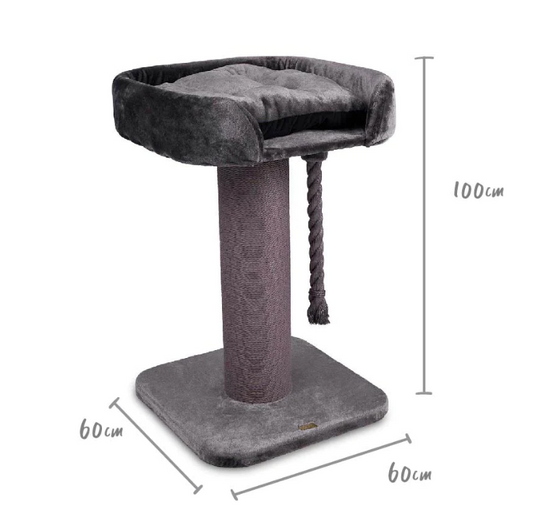KAZOO CAT SCRATCHER ECO HIGH BED GREY