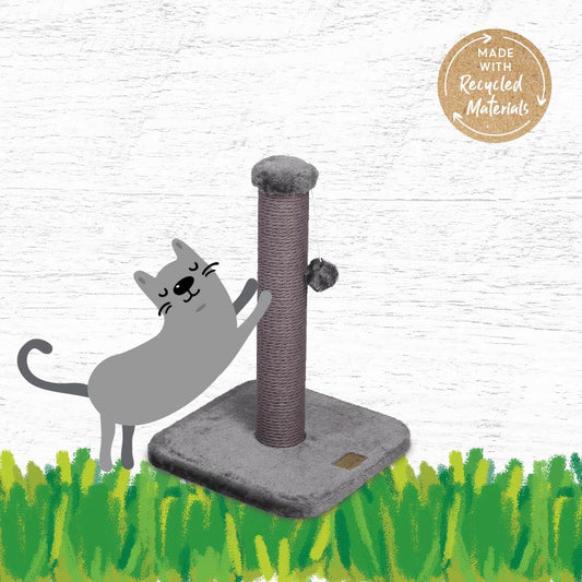 ECO-FRIENDLY KITTY SCRATCH POST - SM - CHARCOAL KAZOO