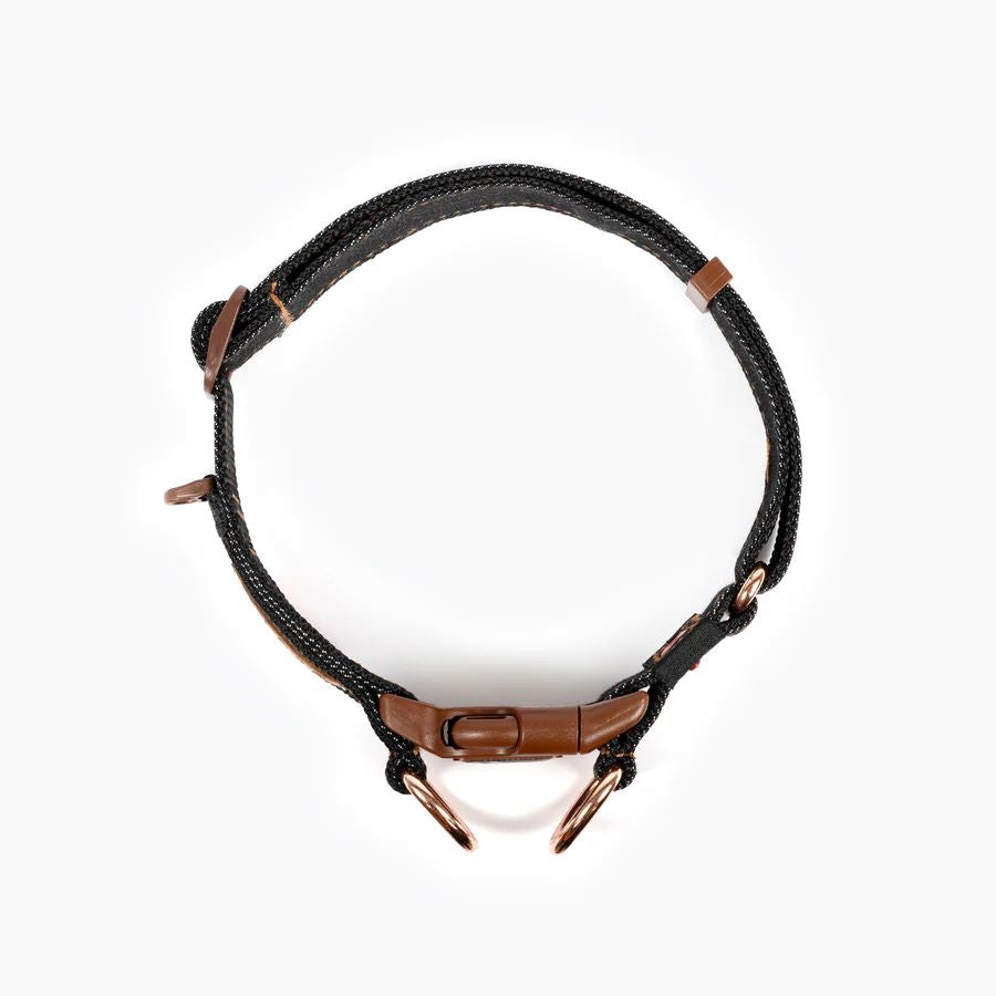 EZYDOG COLLAR DOUBLE UP L BLACK DENIM