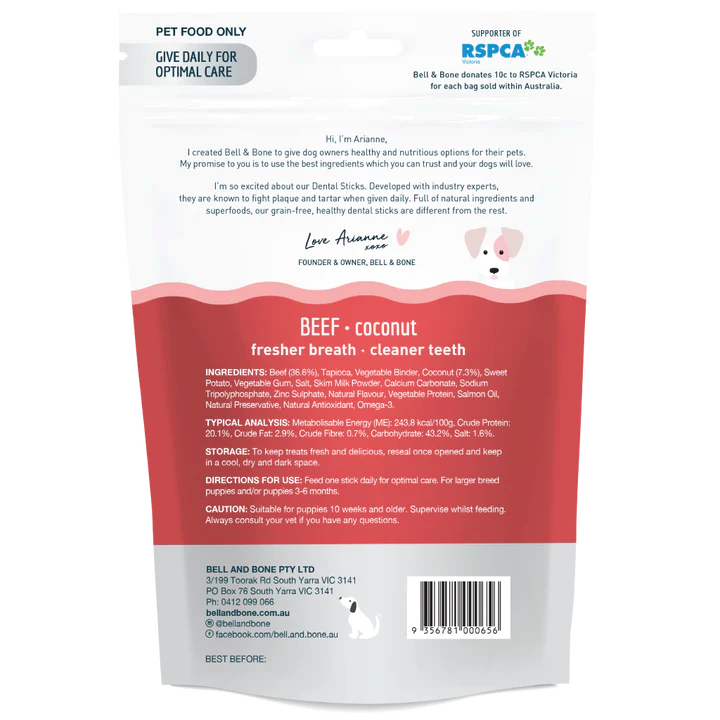 BELL & BONE DENTAL CHEW BIG PUPPY BEEF