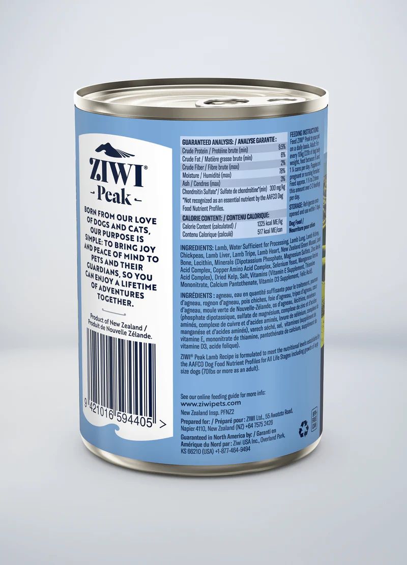 ZIWI WET LAMB CAN 390G