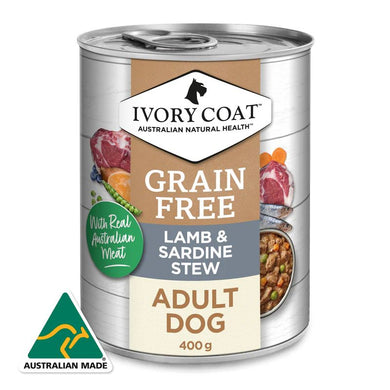 Pack of IVORY COAT WET LAMB & SARDINE STEW 460G X 12