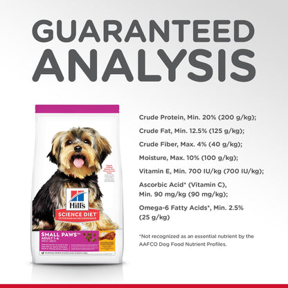 HILL'S SCIENCE DIET ADULT SMALL PAWS DRY DOG FOOD 1.5KG