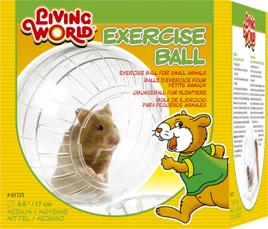 LIVING WORLD EXERCISE BALL WITH STAND MEDIUM 18CM MICE AND RATS