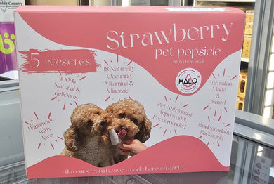 HALO PET POPSICLE STRAWBERRY 5PK