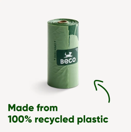 BECO RECYCLED POOP BAG DISPENSER W/15 BAGS