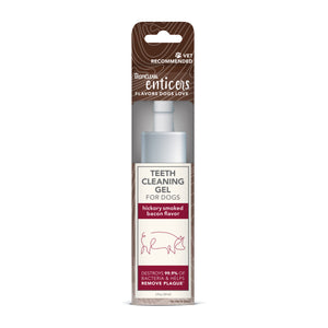 TROPICLEAN ENTICERS TEETH GEL 59ML & BRUSH SMOKED BACON