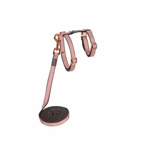 ROGZ URBANCAT HARNESS & LEAD SET PINK BLUSH SMALL