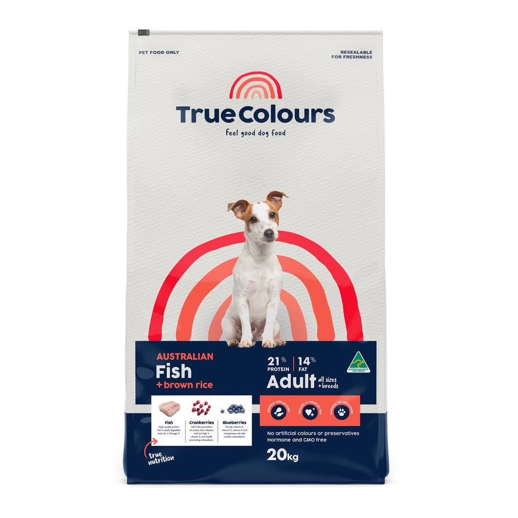 TRUE COLOURS ADULT FISH & BROWN RICE 20KG