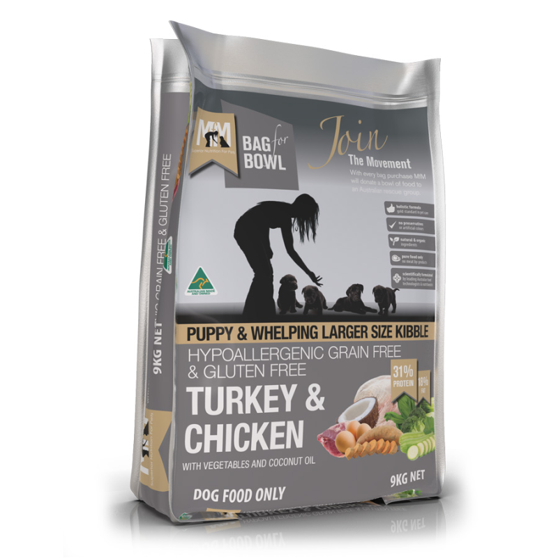 MEALS FOR MUTTS PUPPY LG GRAIN FREE TURKEY CHICKEN 9KG