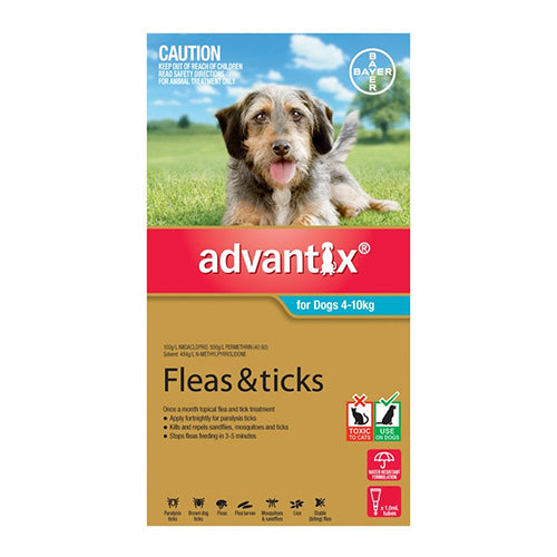 ADVANTIX DOG 4-10KG AQUA 3PK