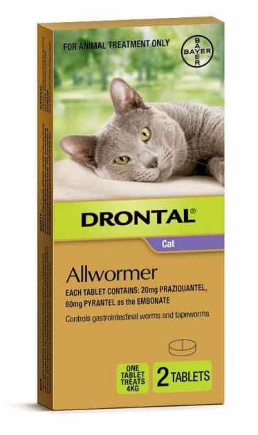 DRONTAL CAT 1TAB/4KG 2PK