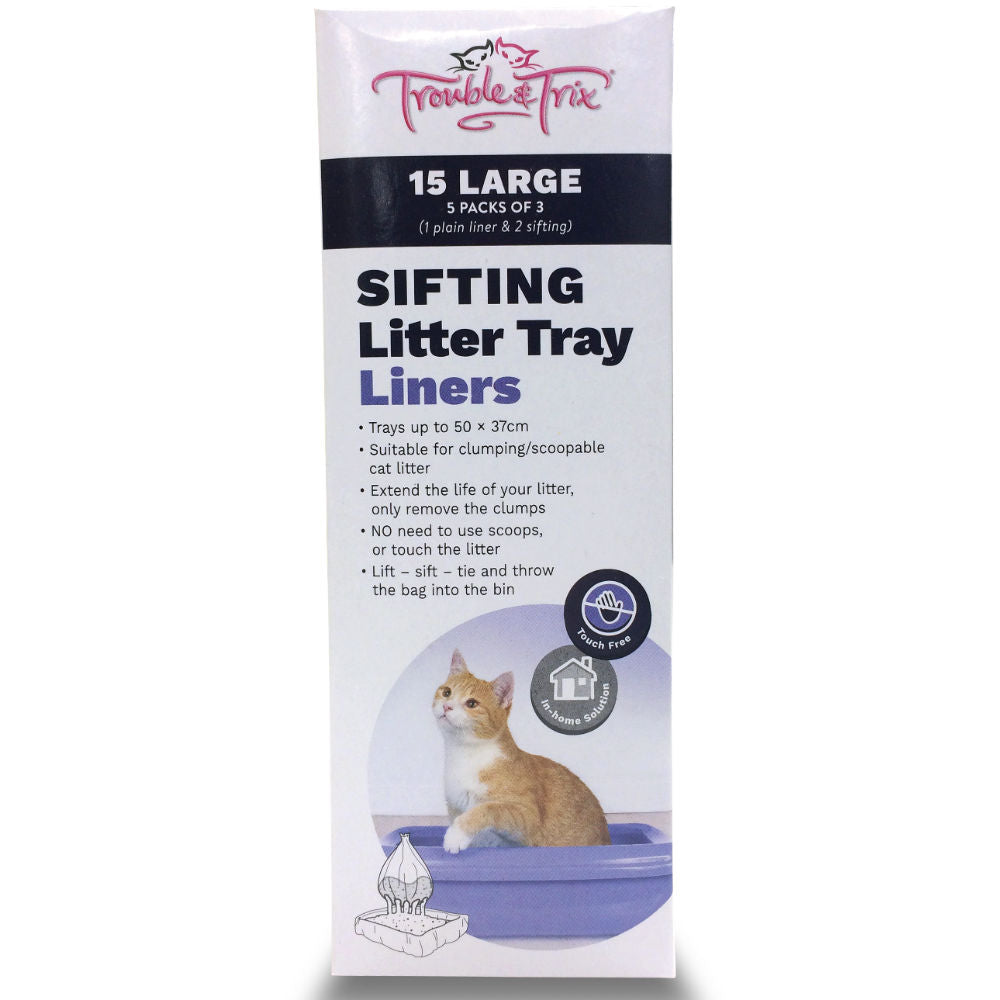 TT SIFTING LITTER TRAY LINERS 15PK