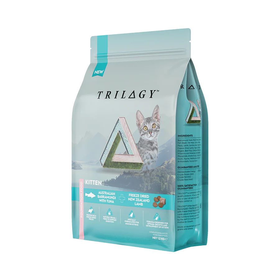 TRILOGY KITTEN CAT BARRAMUNDI & TUNA 1.2KG