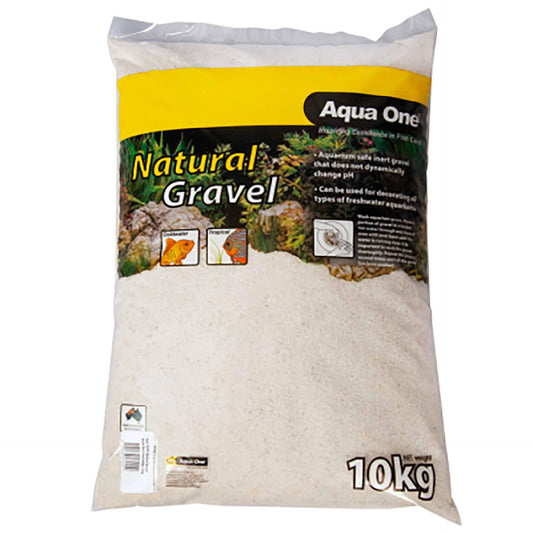 AQUA ONE NATURAL GRAVEL WHITE SAND 10KG