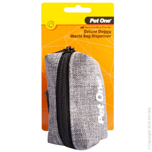 PET ONE WASTE BAG DISPENSER FABRIC GREY