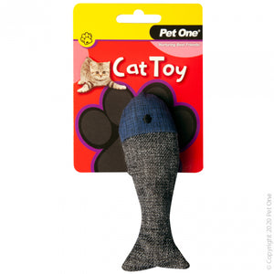 CAT TOY FISH GREY