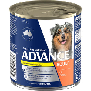 ADVANCE DOG WET CASS CHKN 700G