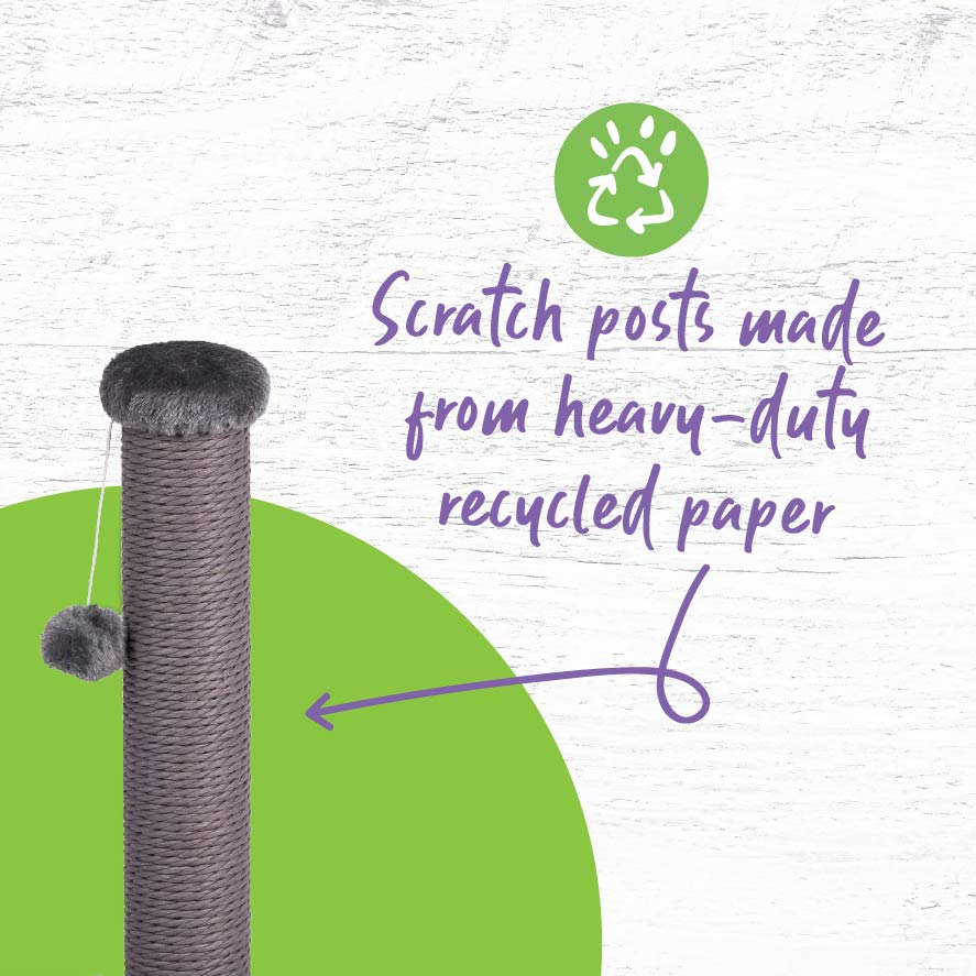KAZ SCRATCH POST CHARCOAL LG