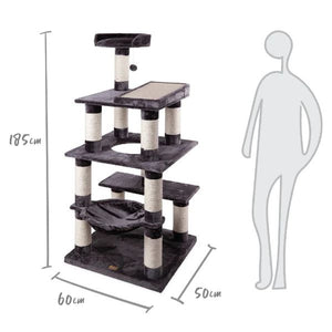 KAZ CAT SCRATCHER 5 LEVEL PLAYGROUND CREAM