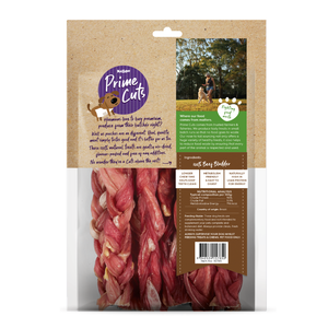 KAZOO PRIME CUTS BRAIDED BEEF BULLY STICKS 20CM 6PK