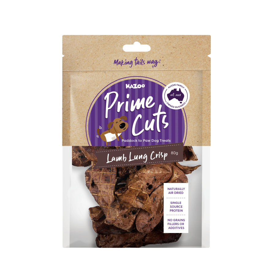 KAZOO PRIME CUTS LAMB LUNG CRISP 80G