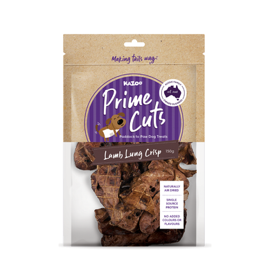 KAZOO PRIME CUTS LAMB LUNG CRISP 150G