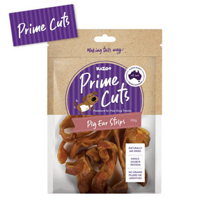 KAZOO PRIME CUTS PIG EAR STRIPS 100G