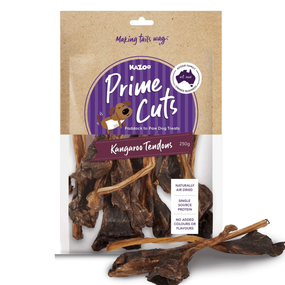 KAZOO PRIME CUTS KANGAROO TENDONS 250G