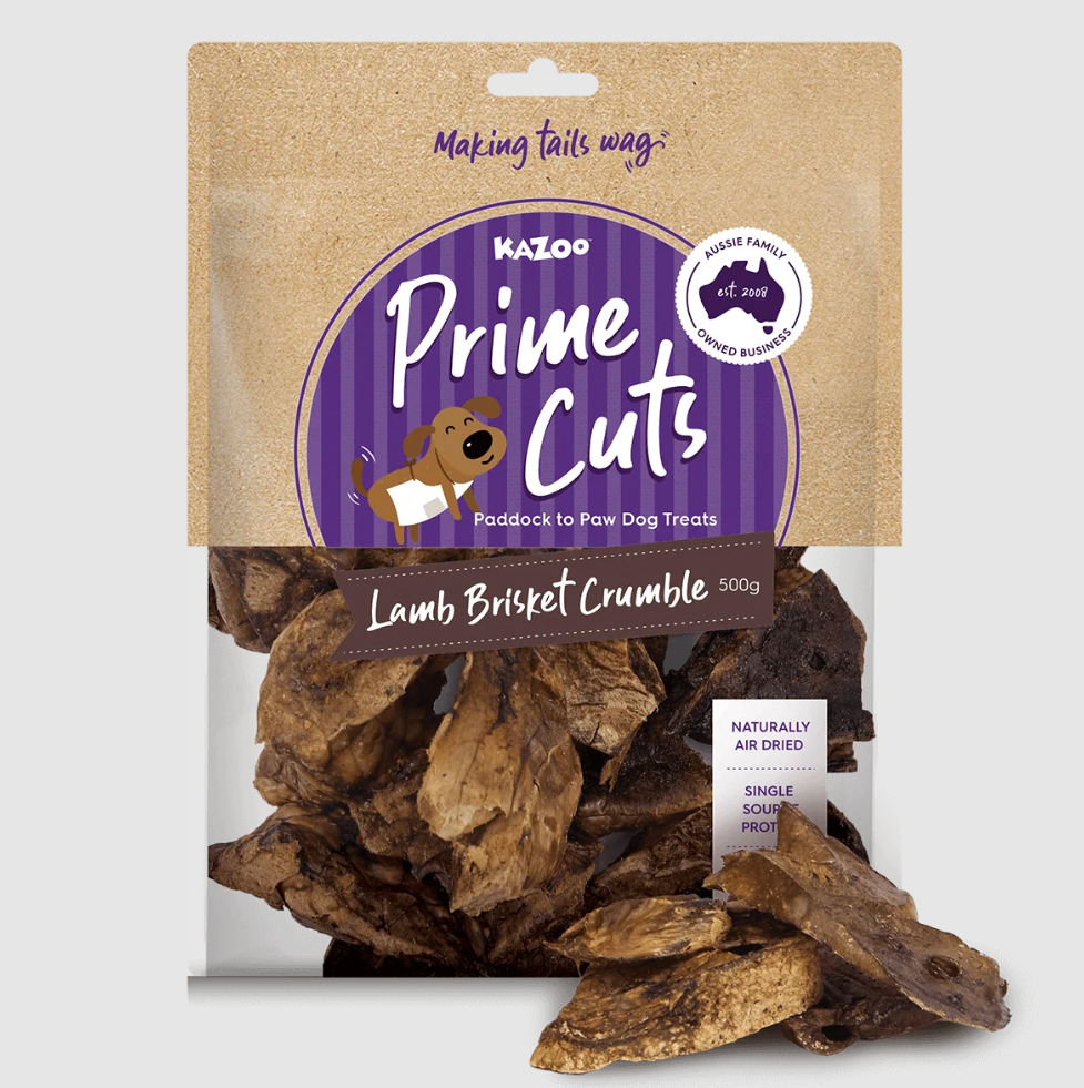 KAZOO PRIME CUTS LAMB BRISKET CRUMBLE 500G