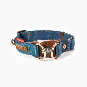 EZYDOG COLLAR DOUBLE UP M DENIM