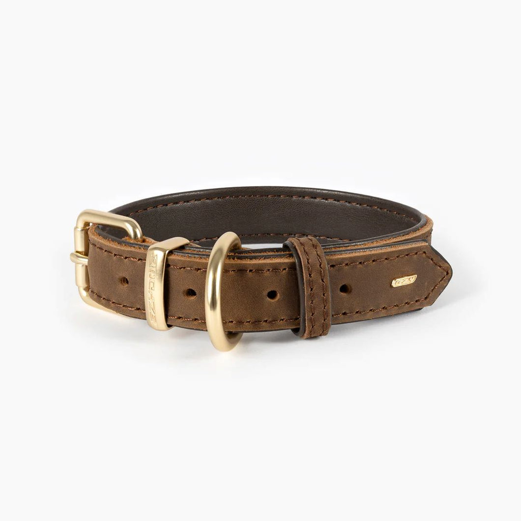 EZYDOG COLLAR OXFORD BROWN S