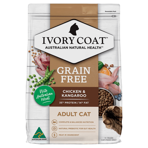 IVORY COAT CAT CHICKEN & ROO 2KG