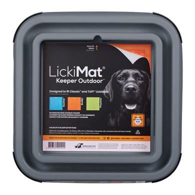 LICKIMAT KEEPER MAT HOLDER GREY