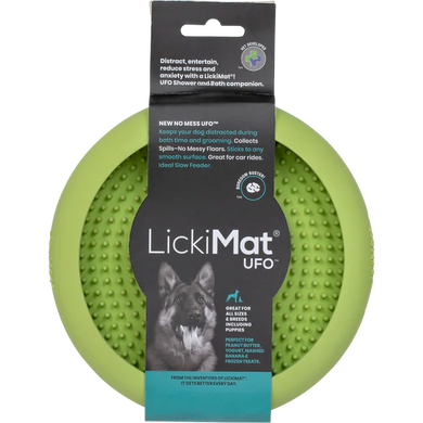 LICKIMAT UFO SLOW FOOD BOWL GREEN