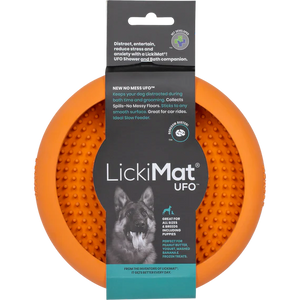 LICKIMAT UFO SLOW FOOD BOWL ORANGE