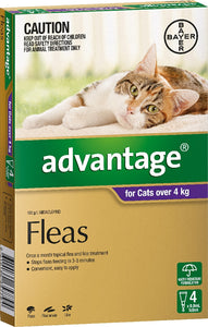 ADVANTAGE CAT 4+KG PURPLE 4PK
