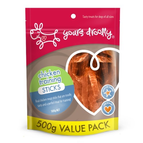 YOURS DROOLLY CHICKEN TRAINING STICKS 500G